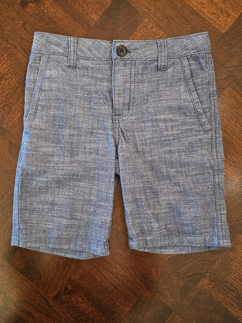 Cherokee Target Boys Light Blue Chambray Shorts Size 6 Adjustable Waist
